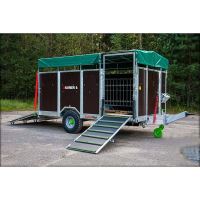 Přepravník hospodářských zvířat, dobytka T-677 CYNKOMET KURIER 6, za traktor Přepravník hospodářských zvířat, dobytka T-677 CYNKOMET KURIER 6, za traktor