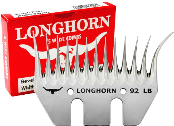 Spodní široký nůž Longhorn Wide LB 7/92 mm dlouhý úkos na stříhání ovcí
