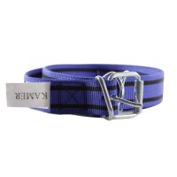 Obojek pro skot, krávy modro černý trevira zesílený kůží 1300 x 40 mm