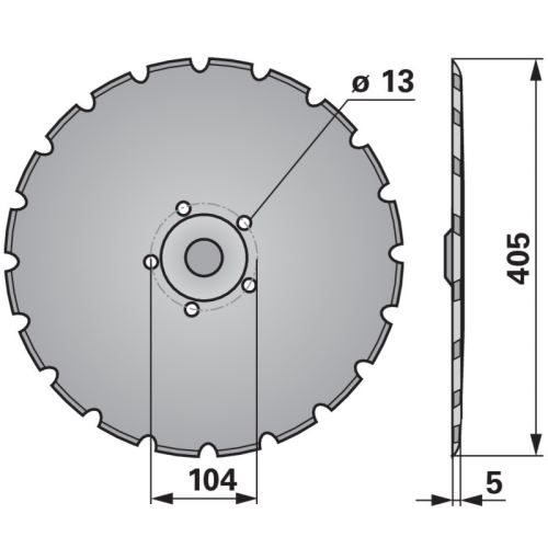 Výsevný disk secí botky FRANK 405 x 5 mm na secí stroj Väderstad