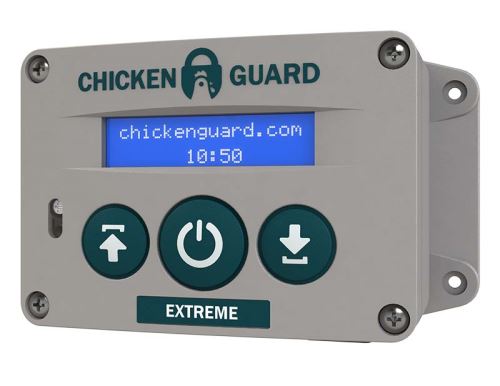ChickenGuard© Extreme automatické otevírání a zavírání kurníku světelný senzor bez dvířek