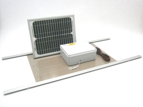 Automatické solární otevírání a zavírání kurníku SO60 12V sol. panel 10W vč. dvířek
