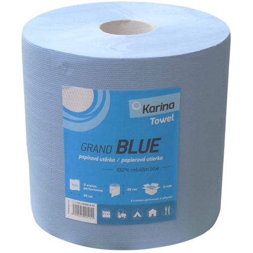 Papírový ručník BLUE 920 útržků 250 x 260 mm 2-vrstvý modrý balení 2 ks