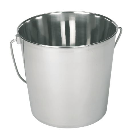 Nerezový kbelík na mléko 8,5 l potravinářský, dojačka