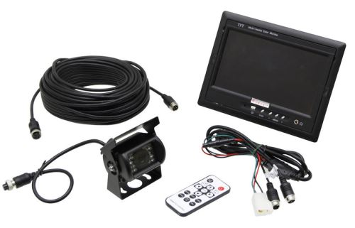 Barevná couvací a parkovací auto kamera a kamerový systém pro couvání s LCD monitorem 