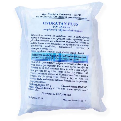 Hydratan Plus V 380 g pro přípravu rehydratačního roztoku pro telata, selata, jehňata 10 l