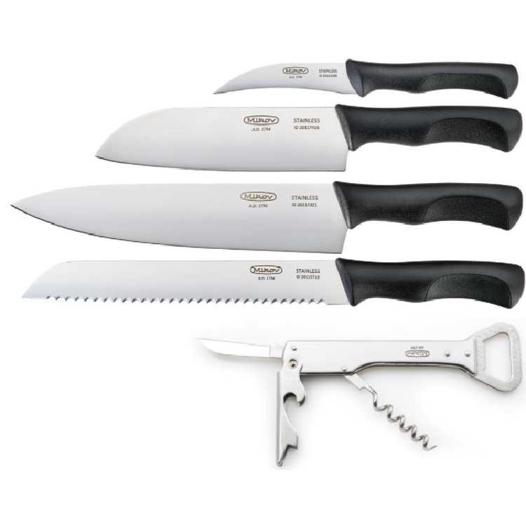 Sada 5 kuchyňských nožů START KUCHAŘ pro začínající kuchaře