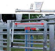 Táhlo pro fixační čela PASDELOU PCCM / PCT namontované na fixační klec s pevnými stranami Táhlo pro fixační čela PASDELOU PCCM / PCT namontované na fixační klec s pevnými stranami