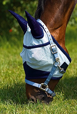 Maska proti hmyzu pro koně E-T Fly protector barva béžová velikost 1