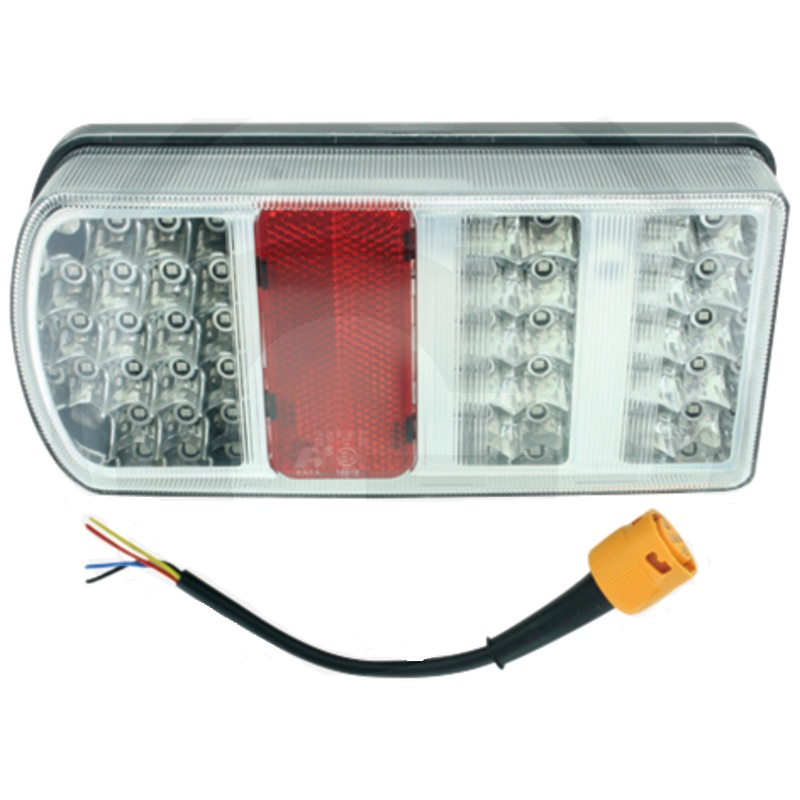 LED koncové světlo 6-funkční 12V levé přípojné vedení 200 mm s 5-pólovým bajonetem