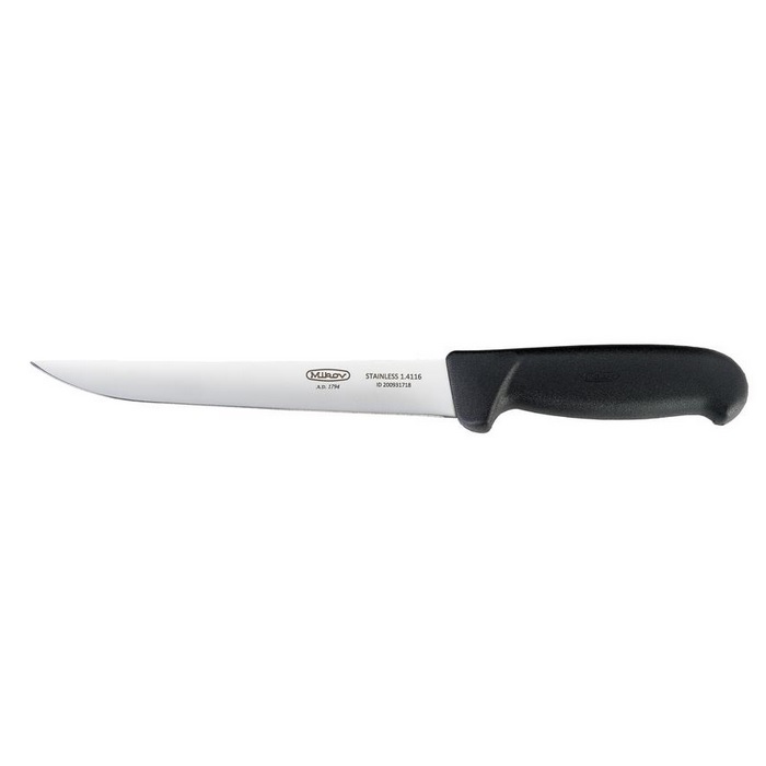 Řeznický porcovací nůž 18 cm rovný plastová rukojeť