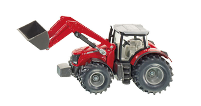 Siku – traktor Massey Ferguson s čelním nakladačem 1:50
