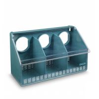 Krmítko pro křepelky, kuřata, holuby a koroptve 1,5 kg se 3 otvory, závěsné průhledné