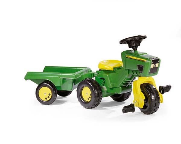 Rolly Toys – šlapací tříkolka traktor vozíkem John Deere Trac