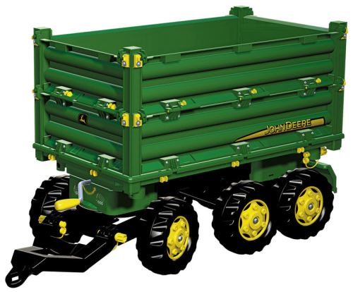 Rolly Toys - třístranný sklápěč John Deere za šlapací traktory a nakladače zelený 