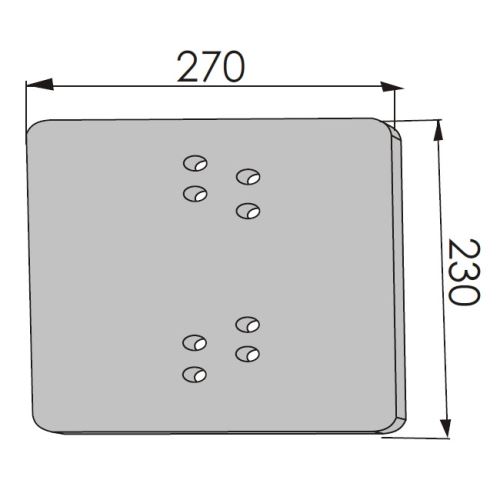 Patka plazu pravá i levá 270 x 230 mm na pluh Unia MX, ZX, LONG, XXL AgropaGroup