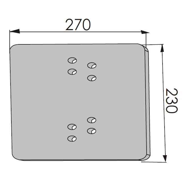 Patka plazu oboustranná 270 x 230 mm na pluh Unia MX, ZX, LONG, XXL AgropaGroup