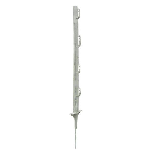 Bílá plastová tyčka s ocelovou špičkou 75 cm pro elektrický ohradník