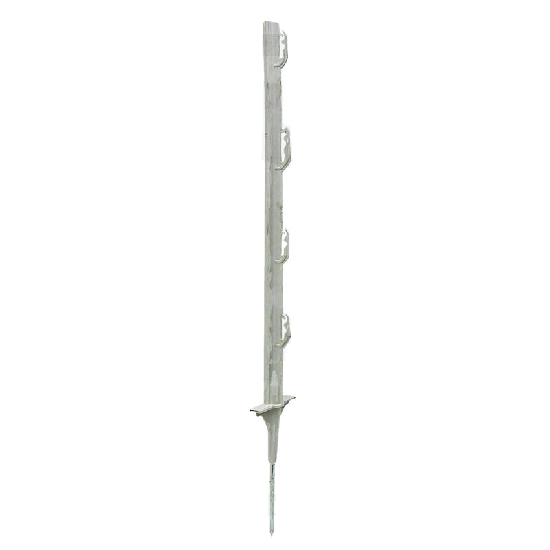 Bílá plastová tyčka s ocelovou špičkou 75 cm pro elektrický ohradník