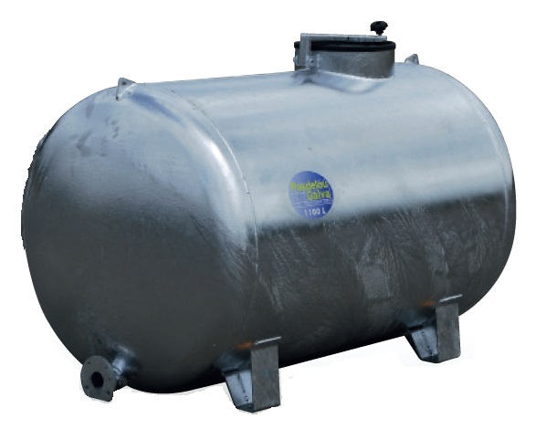 Cisterna na vodu zinkovaná na 4 patkách Pasdelou 500 l