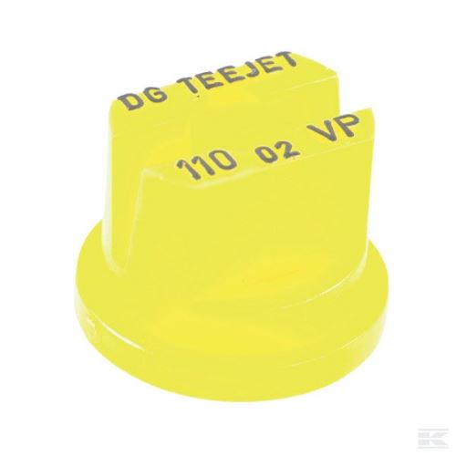 TeeJet DG rovnoměrná plochá postřikovací tryska 110° plastová žlutá