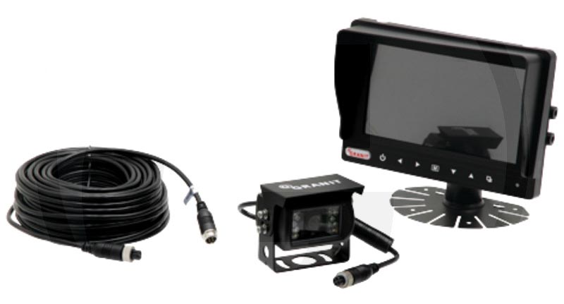 Barevná couvací a parkovací auto kamera a kamerový systém pro couvání s LCD monitorem 7″