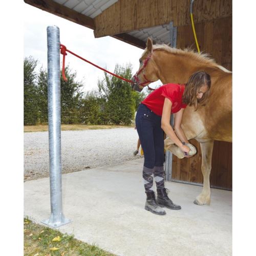 Sloupek s okem vhodný pro uvázání koně La GÉE výška 1,6 m (1)