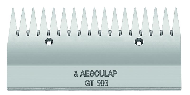 Horní nůž GT 503 široký 17 zubů ke strojku na stříhání skotu a koní Aesculap Econom II