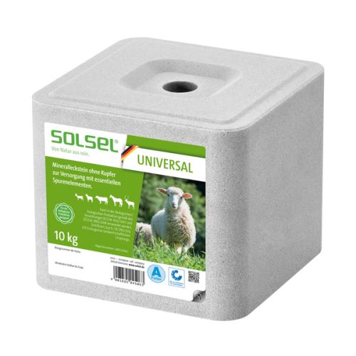 Solný minerální liz Solsel Universal bez mědi pro ovce, kozy, koně, dobytek a zvěř 10 kg
