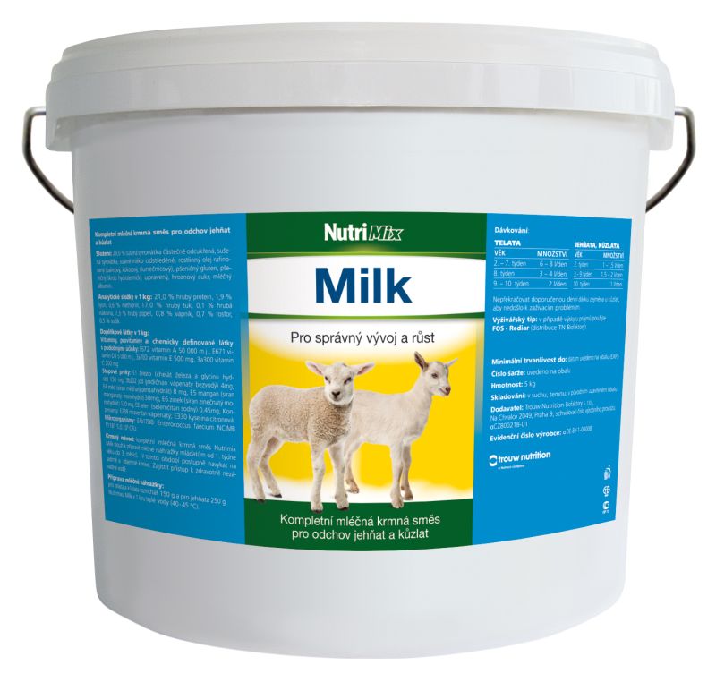 NUTRIMIX MILK 5 kg sušené mléko pro jehňata, kůzlata, telata od druhého týdne po porodu