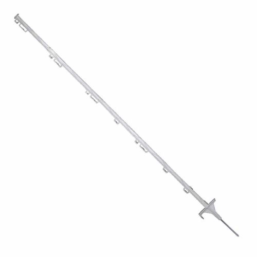 Bílý plastový sloupek, tyčka zesílená 105 cm s ocelovou špičkou pro elektrický ohradník