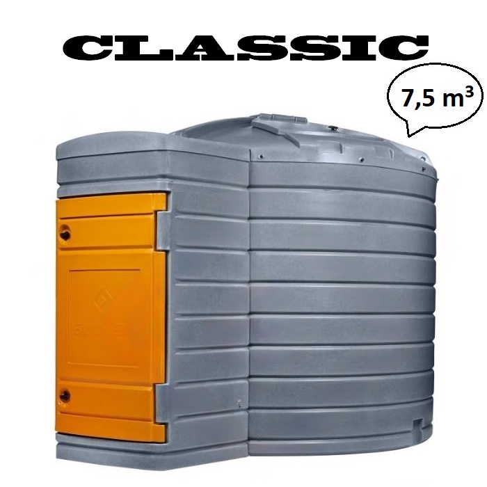Nádrž na naftu dvouplášťová s velkou distribuční skříní SWIMER 7500 l verze CLASSIC