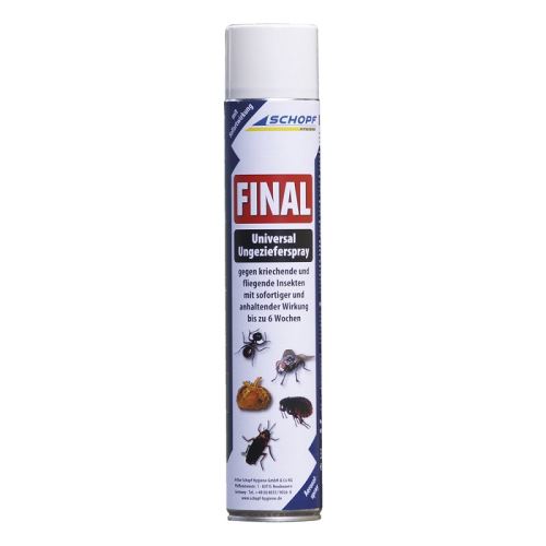 Final Universal 750 ml biocid sprej na hubení lezoucího, létajícího hmyzu, čmelíků, molů