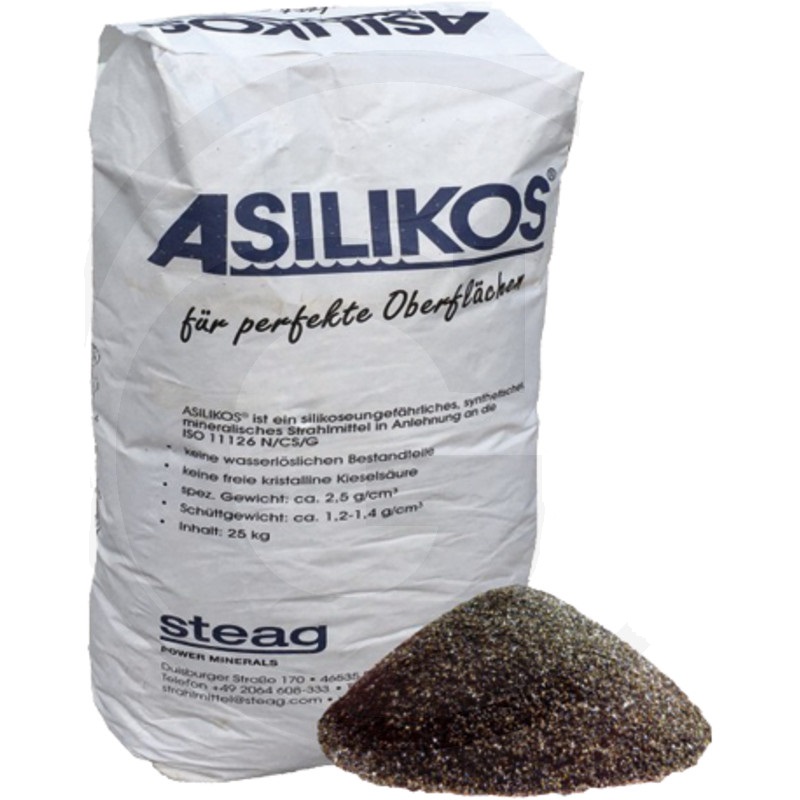 Písek na pískování a otryskávání ASILIKOS® pytel 25 kg zrnitost 0,2 – 0,5 mm