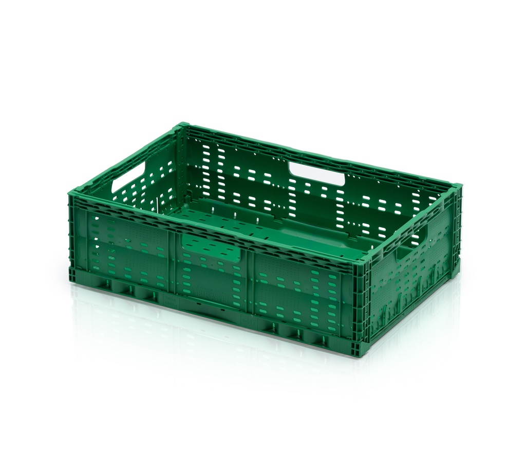 Skládací plastová přepravka na ovoce a zeleninu střední nosnost 15 kg