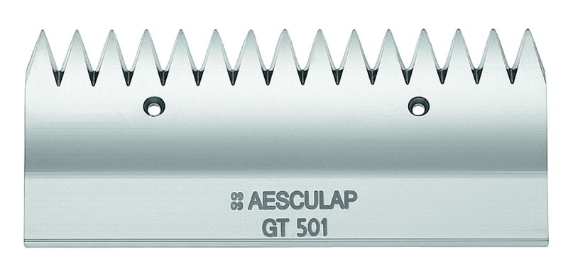 Horní nůž GT 501 rovný 15 zubů ke strojku na stříhání skotu a koní Aesculap Econom II