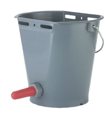 Napájecí kbelík s dudlíkem pro telata plastový 8 l (1)