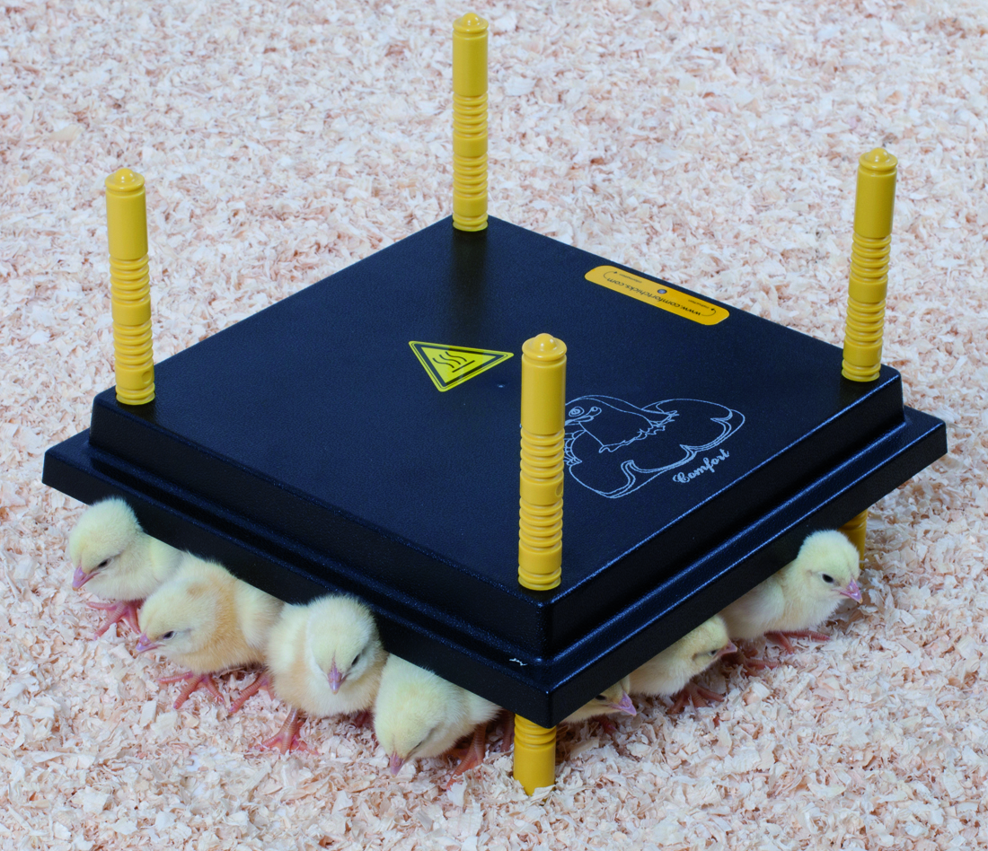 Výhřevný panel HEN pro 15-20 kuřat 13W, umělá elektrická kvočna 25 x 25 cm
