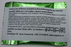 Jogurtová kultura Bulharský jogurt na 1-5 l mléka
