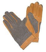 Jezdecké a pracovní rukavice kožené s textilní hřbetovou částí barva černá velikost L