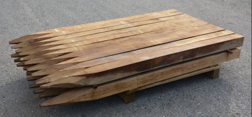 Dřevěný kůl hranatý dubový 150 cm 100 x 100 mm na ohradu