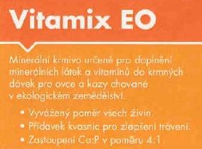 Sypké BIO minerální krmivo VITAMIX ES s kvasnicemi pytel 25 kg pro suchostojné dojnice