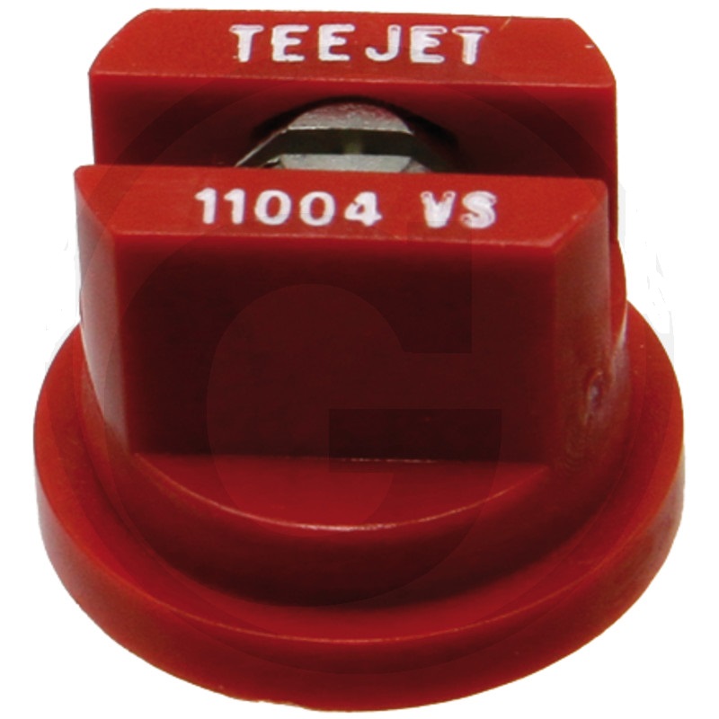 TEEJET postřikovací tryska TP11004VS VisiFlo s plochou charakteristikou 110° červená